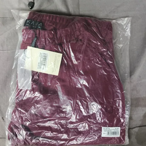 BAGGED KAIIA WIDE LEG SWEATPANTS IN DEEP BURGUNDY SIZE 6