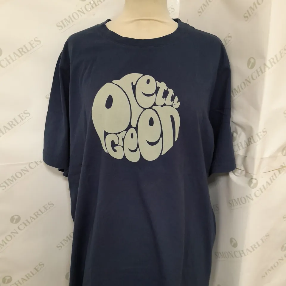 PRETTY GREEN GILLESPIE LOGO TSHIRT IN NAVY SIZE XXL