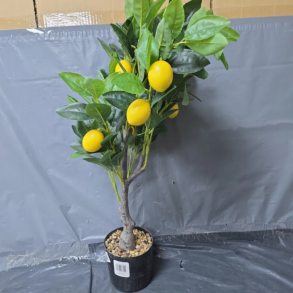 SMALL FAUX DECORATIVE LEMON TREE