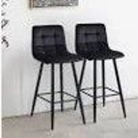 BOXED PAIR OF CHRISTIE GREY BAR STOOLS (1 BOX)