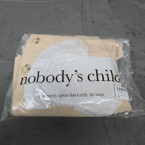 NOBODY'S CHILD LONG LINE CREW WAISTCOAT - UK 10 (EU 38, USA 6) BEIGE