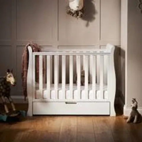 BOXED STAMFORD SPACE SAVER COT -WHITE-
