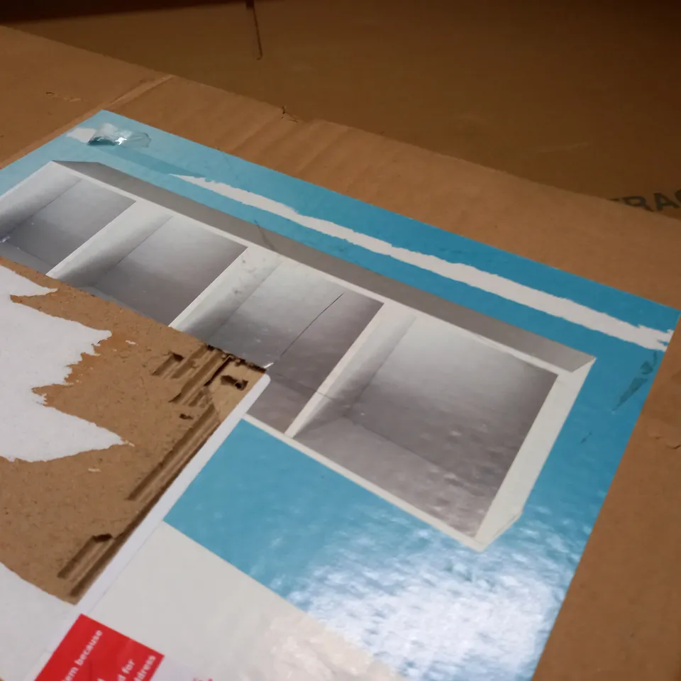 BOXED 4-TIER BOOKCASE IN WHITE - CTN QTY: 1 / COLLECTION ONLY