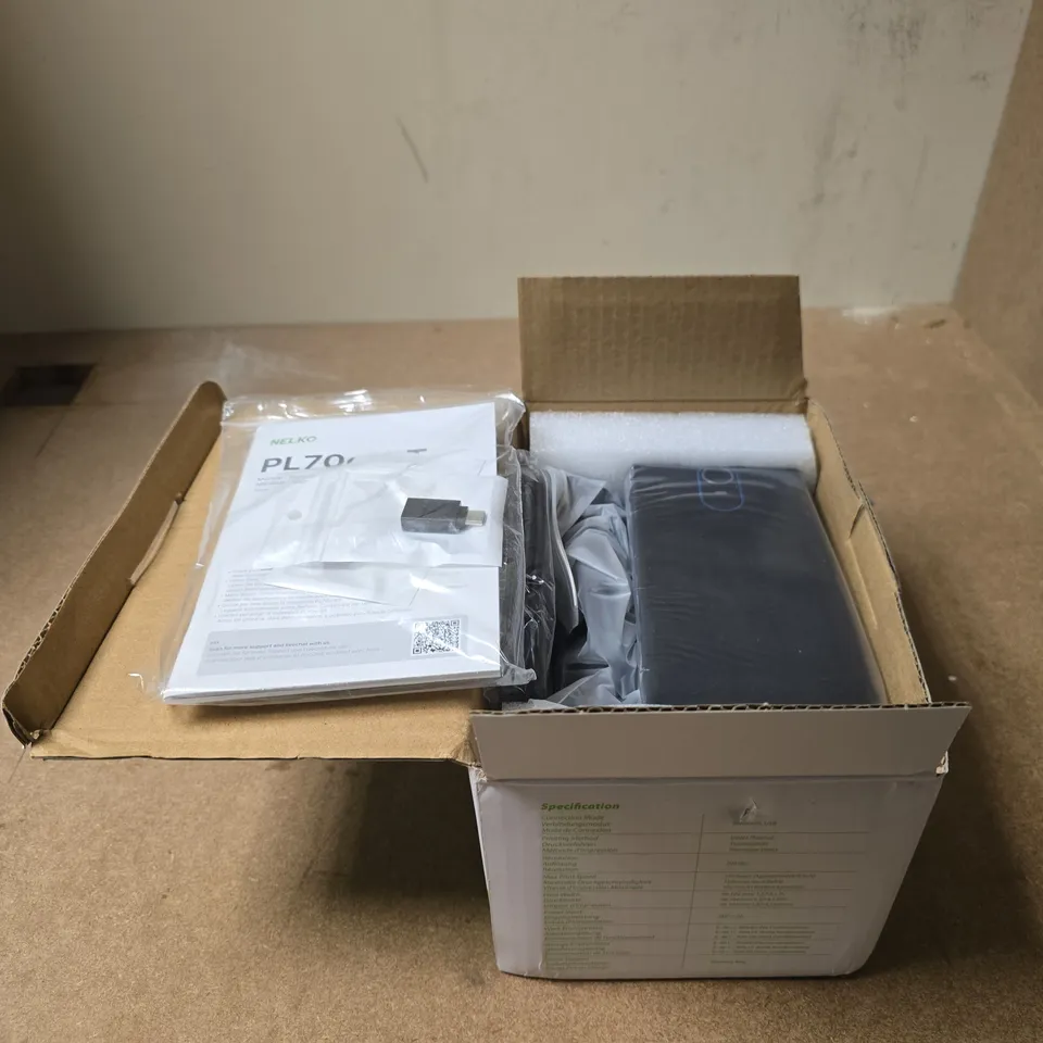 NELKO THERMAL LABEL PRINTER BLACK BOXED