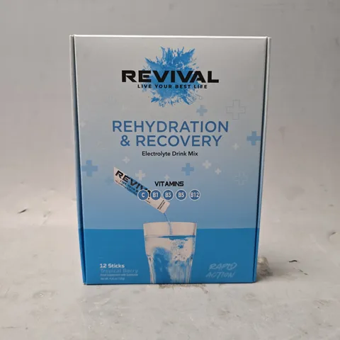 BOXED REVIVAL REHYDRATION & RECOVERY ELECTROLYTE DRINK MIX 
