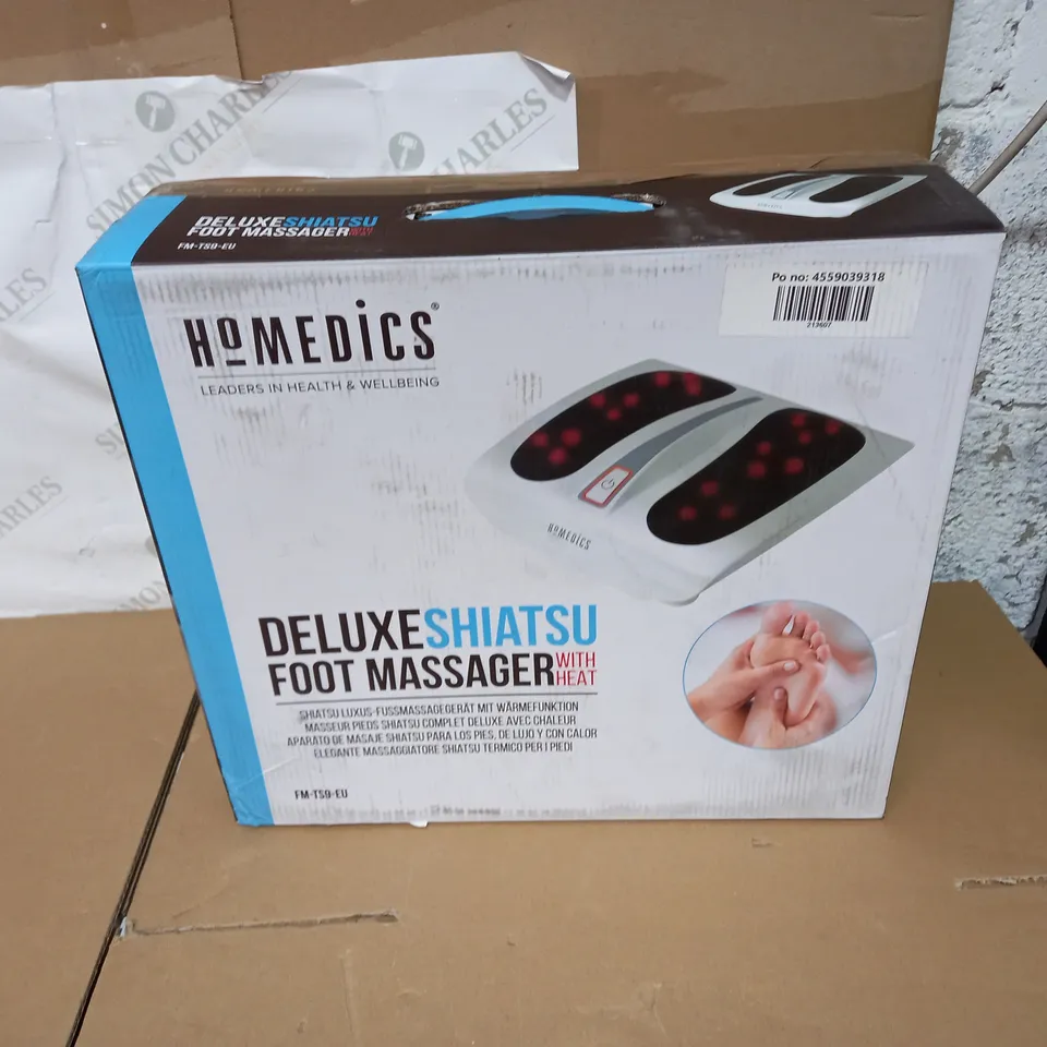 BOXED HOMEDICS DELUXE SHIATSU FULL FOOT MASSAGER WITH HEAT FM-TS9-EU