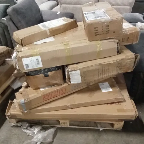PALLET OF ASSORTED FURNITURE PARTS AND PIECES