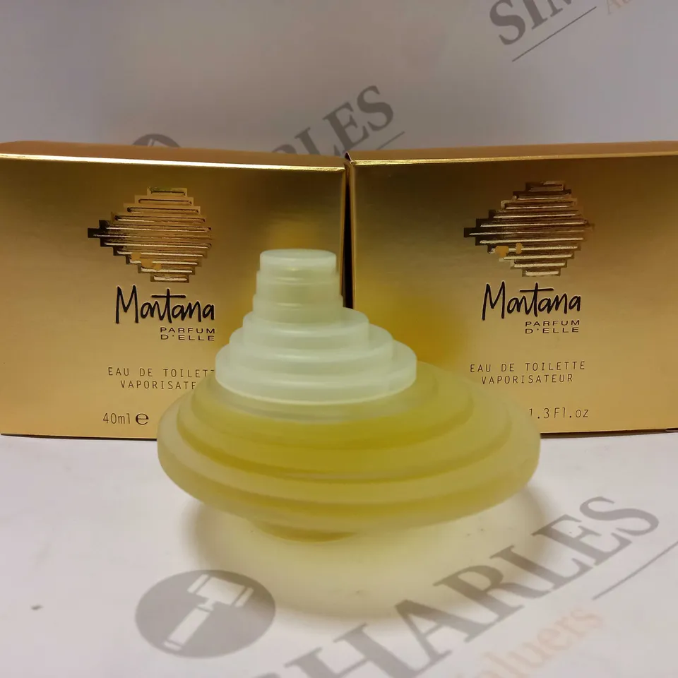 BOX OF 2 X 40ML MONTANA PARFUM D'ELLE EAU DE TOILETTE 