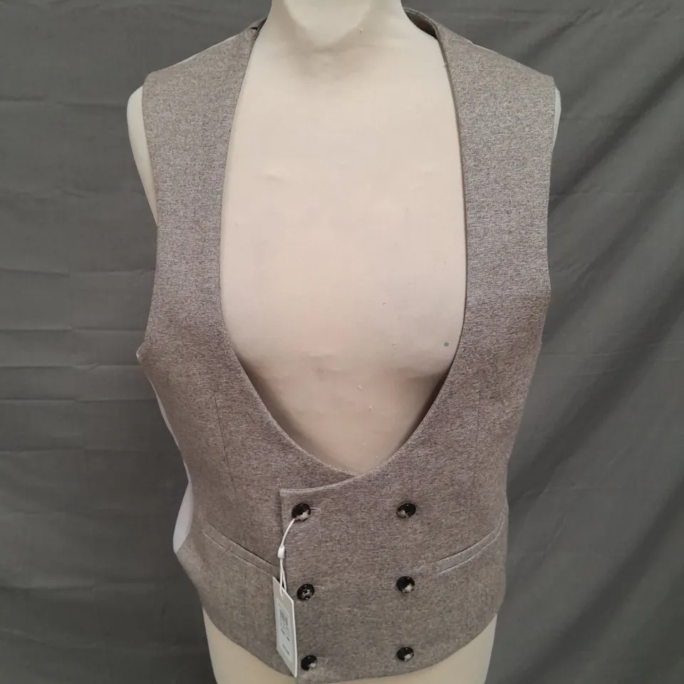 MOSS WAISTCOAT IN GREY SIZE 36R