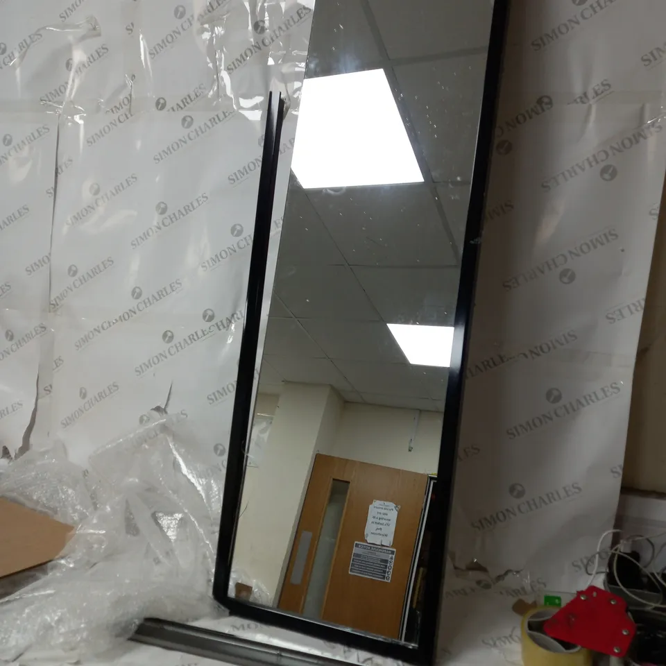 TALL RECTANGULAR MIRROR IN BLACK - COLLECTION ONLY
