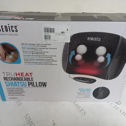 BOXED HOMEDICS TRUHEAT RECHARGEABLE SHIATSU PILLOW