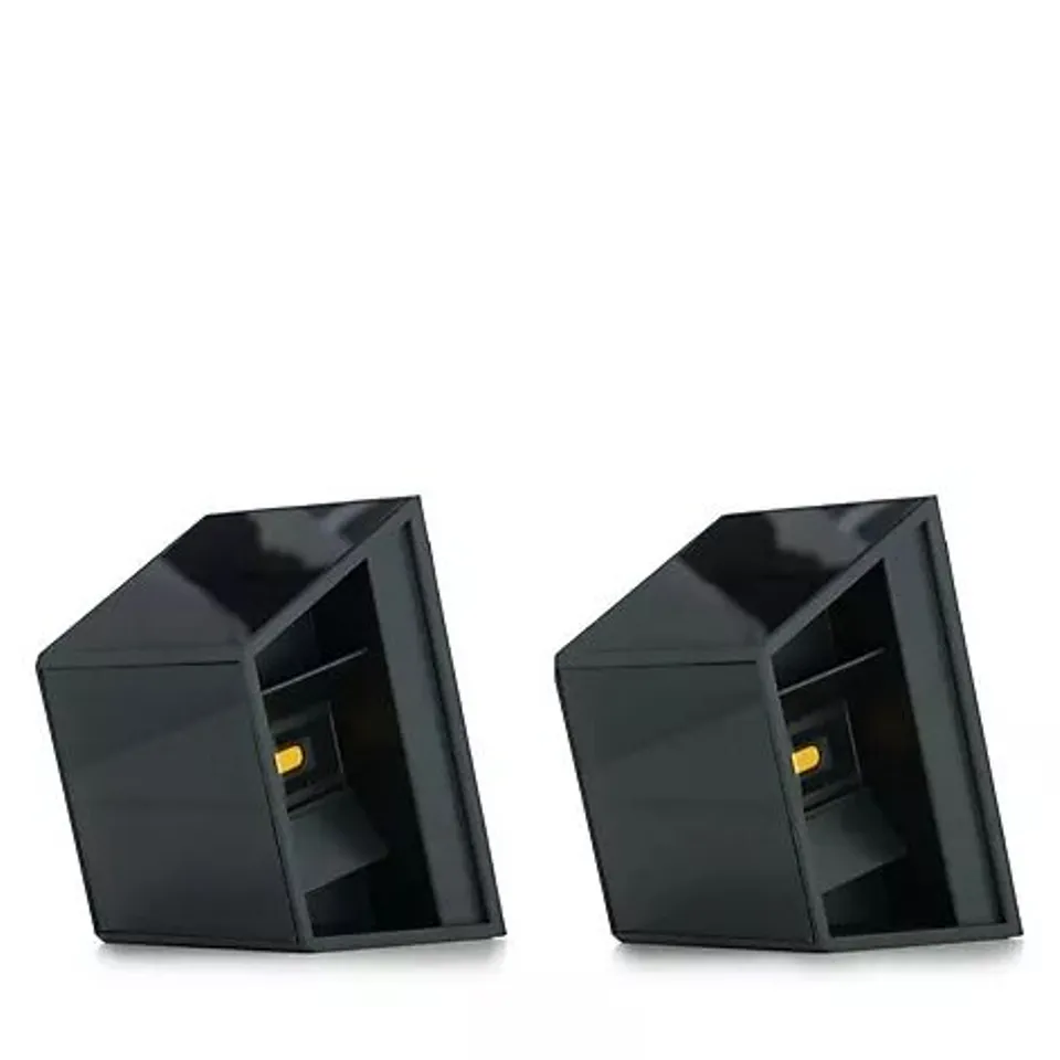 GARDEN REFLECTIONS 2 X RECTANGLE SOLAR WALL LIGHTS WITH SENSOR ADJUSTABLE ANGLE