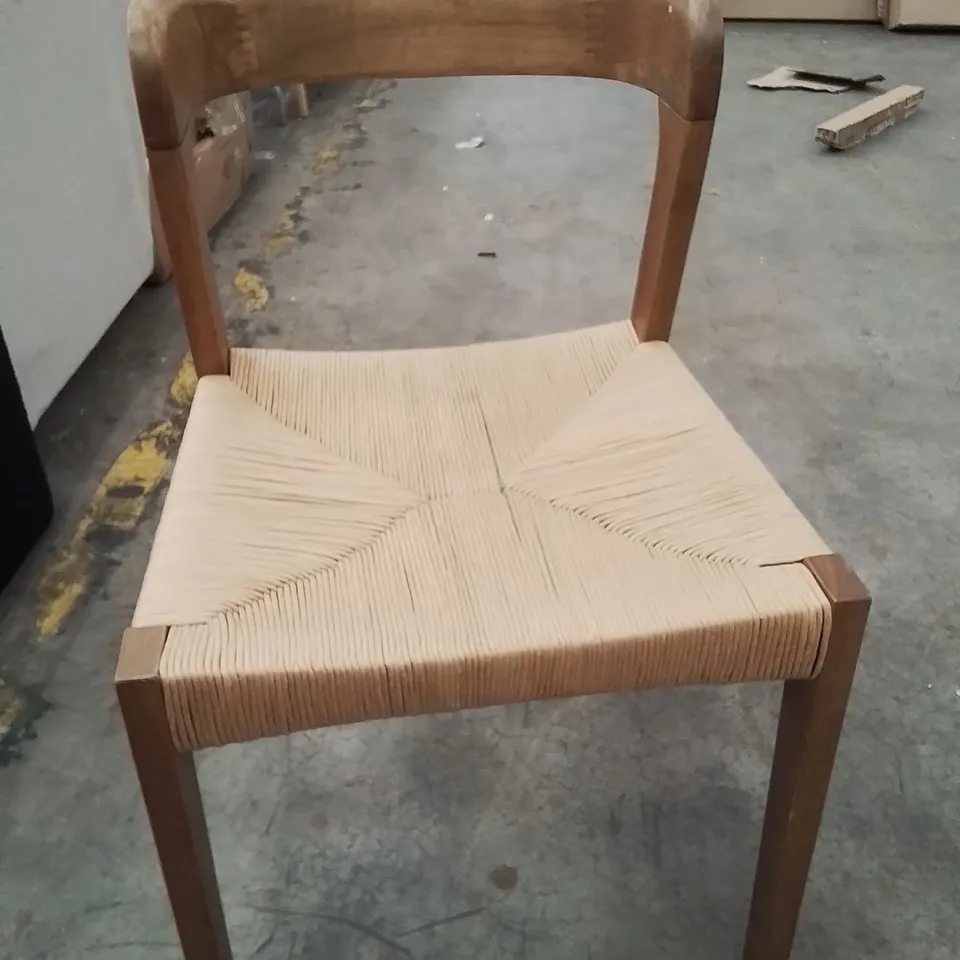 STYLISH MODERN WICKER WOODEN SIDE/DINING CHAIR 