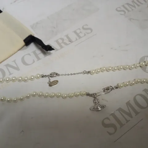 VIVIENNE WESTWOOD-STYLE ARTIFICIAL PEARL CHOKER NECKLACE