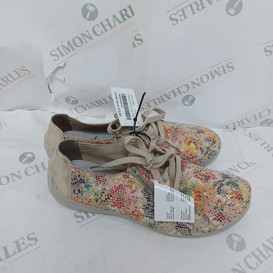 RIEKER MULTICOLOURED FLORAL PRINT TRAINER SIZE 8