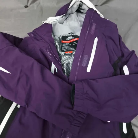 TRESPASS TP100 WATERPROOF JACKET – PURPLE, SIZE S