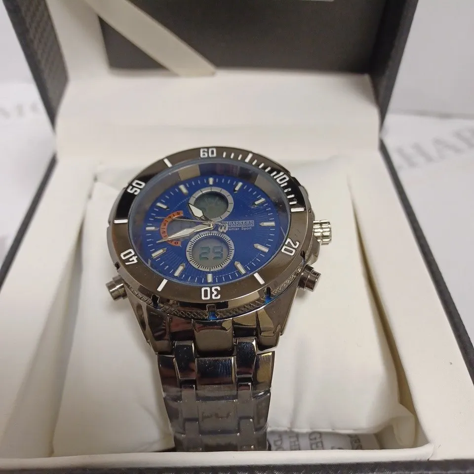 BOXED BARKERS OF KENSINGTON PREMIER SPORT BLUE WATCH 