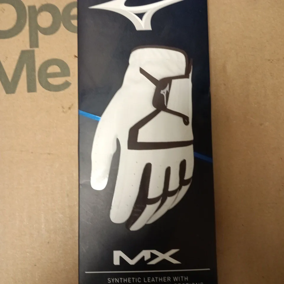 MX GOLF GLOVE – SYNTHETIC LEATHER WITH CABRETTA PALM, BOXED (SIZE ML)