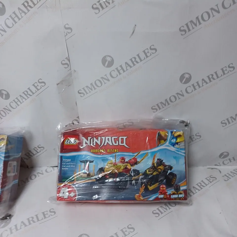BOXED LEGO NINJAGO DRAGONS RISING KAI AND RAS'S CAR AND BIKE BATTLE RRP £18.99