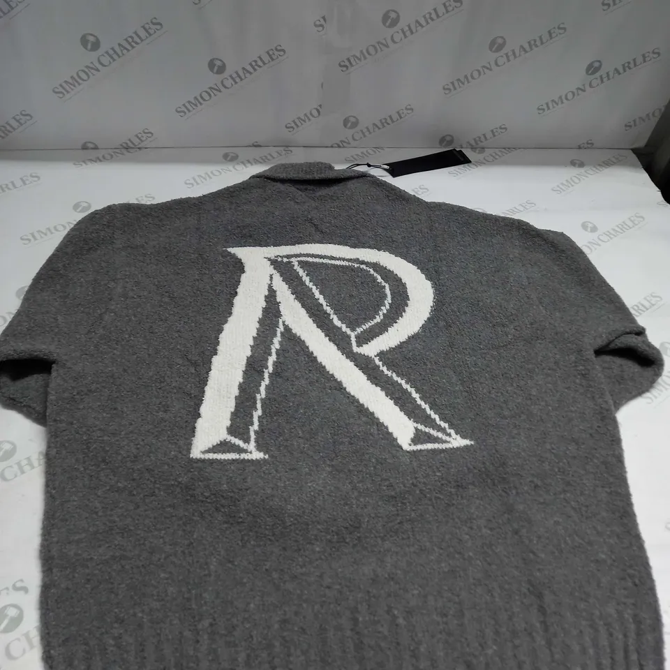 REPRESENT INITIAL BOUCLE POLO CARDIGAN SIZE M
