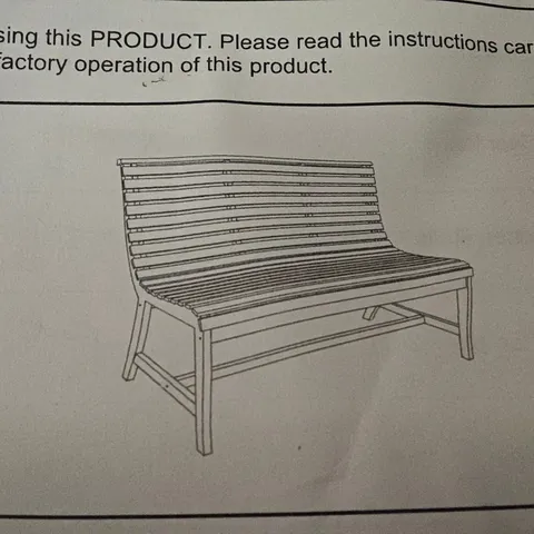 Outdoor wooden garden bench