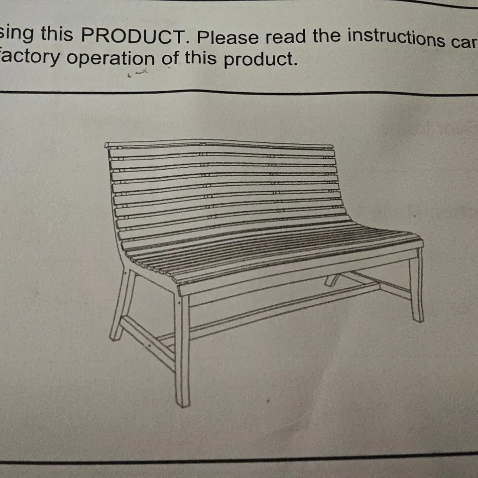 Outdoor wooden garden bench