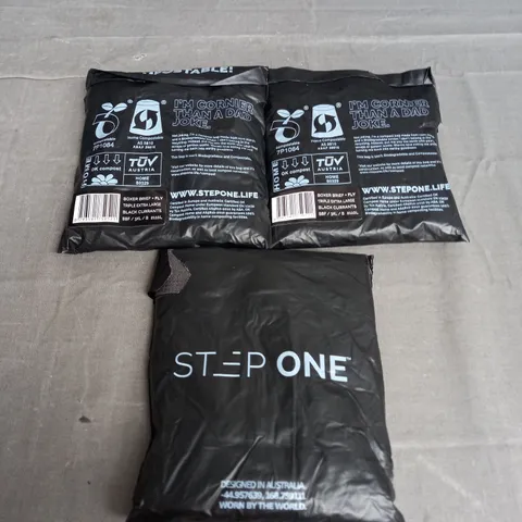 STEP ONE X3 BOXER BRIEF + FLY IN BLACK CURRENTS SIZE 3XL