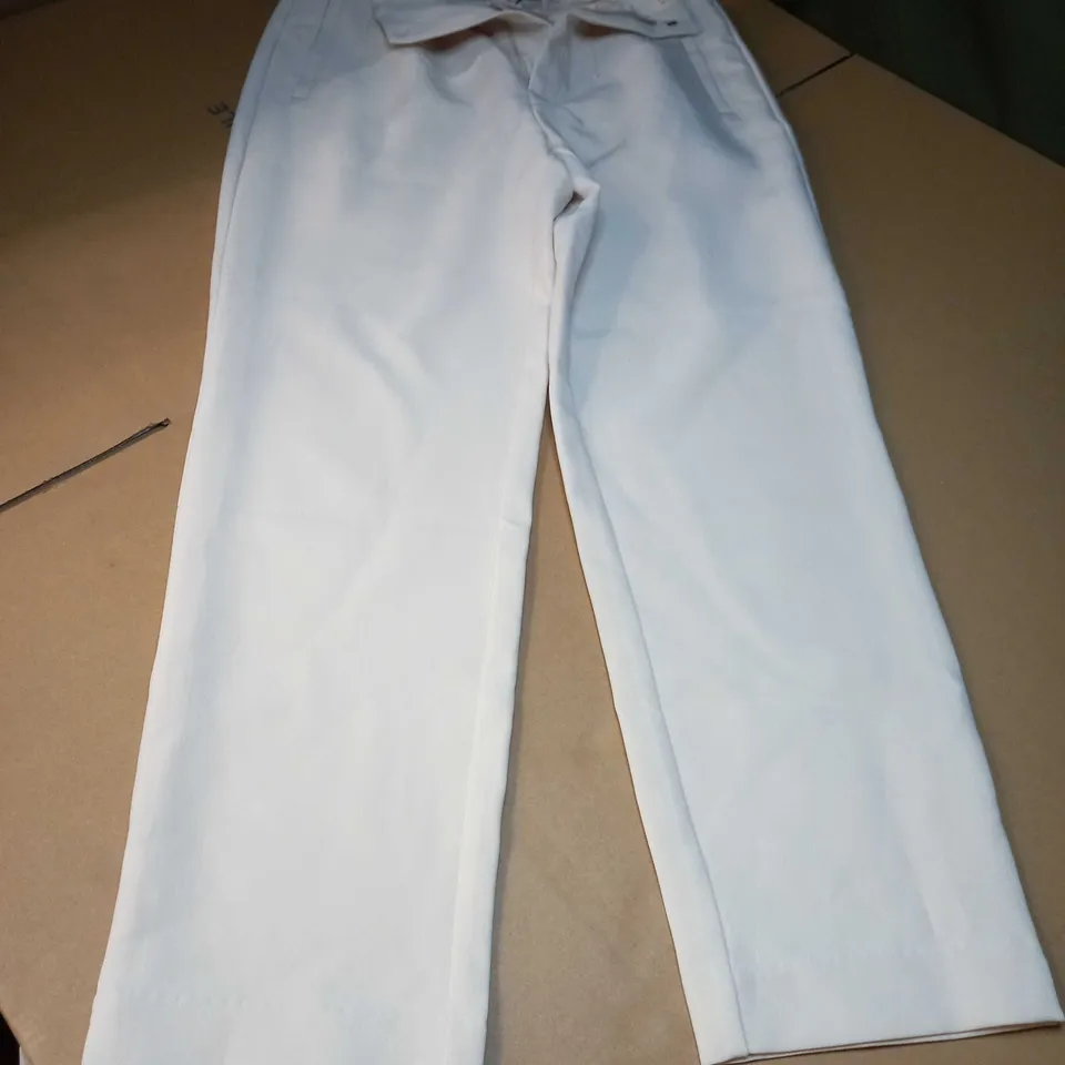 STRADIVARIUS CREAM SUIT TROUSERS - SIZE 10