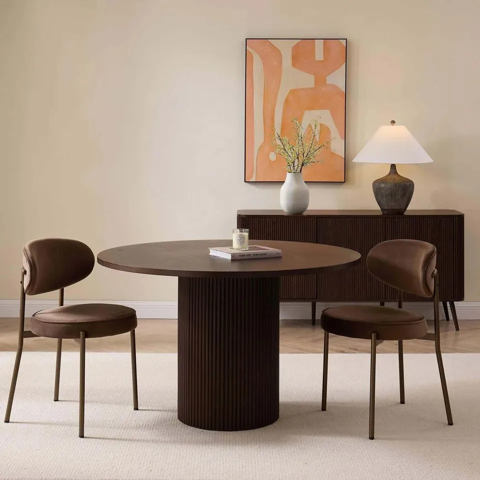 BOXED DUSK MIA SET OF 2 DINING CHAIRS - CAPPUCCINO (1 BOX)