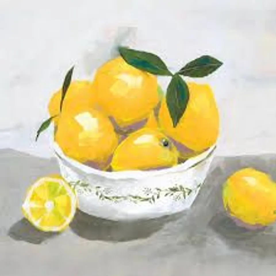 BOXED LEMONS BY ISABELLE Z - PAINTING ON CANVAS