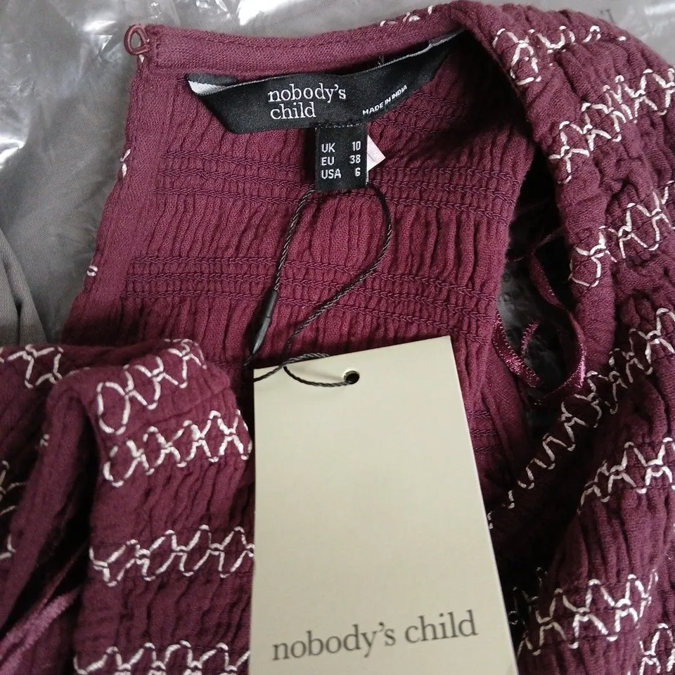 NOBODY'S CHILD INGRID MIDI DRESS PURPLE SIZE 10