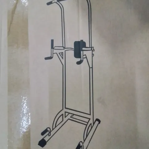 PALLET CONTAINING ASSORTED ITEMS TO INCLUDE: EXERCISE APPARATUS,  DESKS ECT. 
