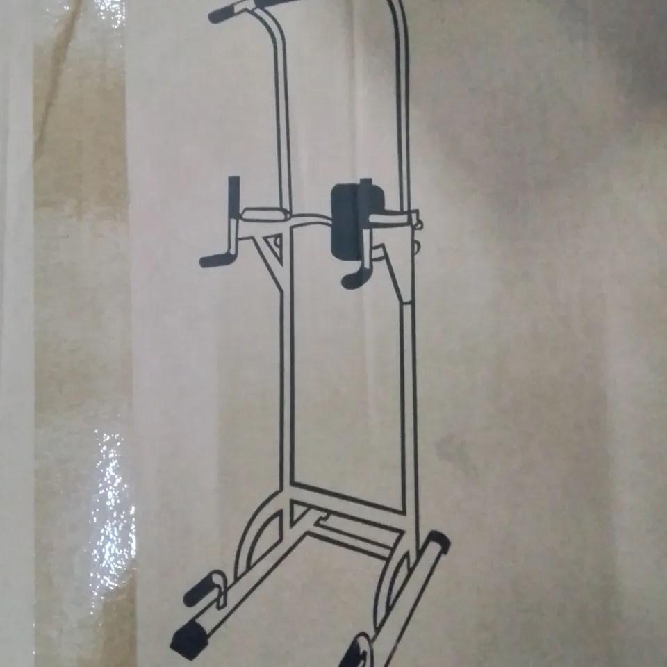 PALLET CONTAINING ASSORTED ITEMS TO INCLUDE: EXERCISE APPARATUS,  DESKS ECT. 