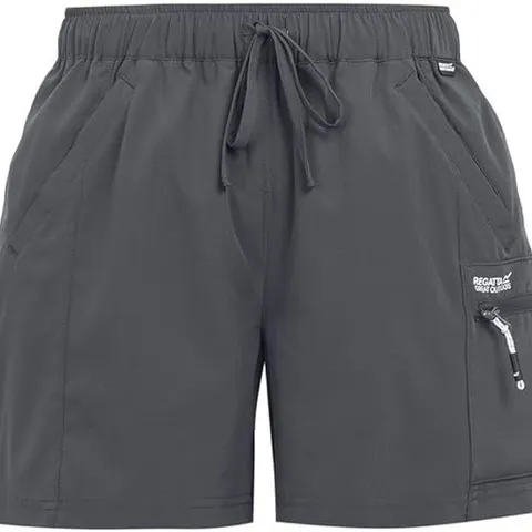 BRAND NEW REGATTA TRAVEL LIGHT PACKAWAY SHORTS in seal grey - uk 14