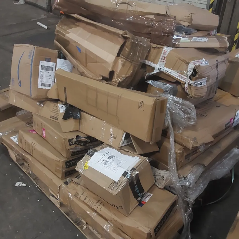 PALLET CONTAINING ASSORTED FURNITURE PARTS/CONSUMER PRODUCTS ECT