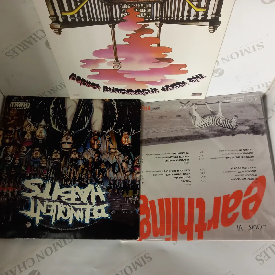 BOX OF APPROX 10 VINYLS INCLUDING THE VELVET UNDERGROUND LOADED, DELIQUENT HABITS AND LOUIS VI EARTHLINGS
