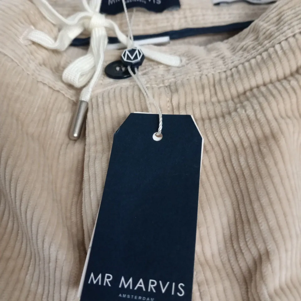 MR MARVIS BEIGE CORDUROY SHORTS – SIZE W36 XL