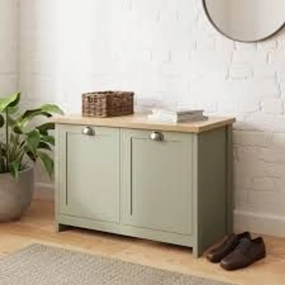 BOXED GFW LANCASTER SHOE STORAGE UNIT - SAGE GREEN (1 BOX)