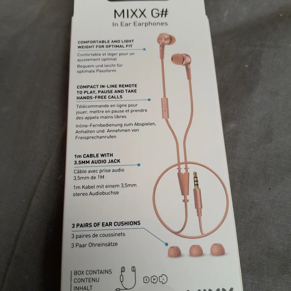 10 x BRAND NEW BOXED AND SEALED MIXX G# IN EAR EARPHONES 
