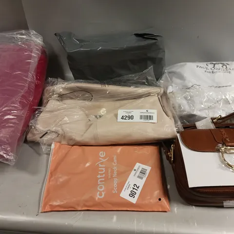 LARGE QUANTITY OF ASSORTED CLOTHING ITEMSTO INCLUDE BAGS, PJ SETS, COATS FROM BRANDS SUCH AS PAUL COSTELLOE, RUTH LANGSFORD, HELENE BERNMAN, ETC