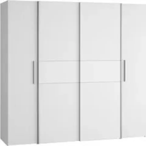 BOXED SLIDING WARDROBE 200X191X62 CM WHITE FOUR-DOOR (3 BOXES)