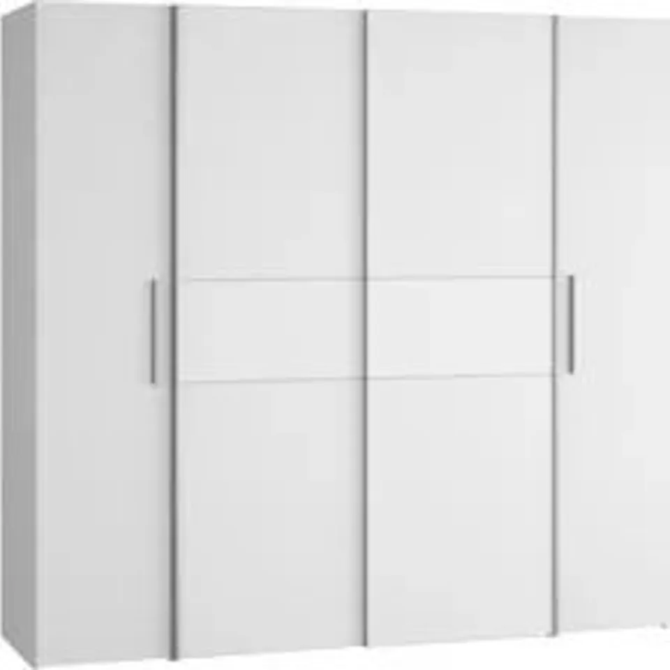 BOXED SLIDING WARDROBE 200X191X62 CM WHITE FOUR-DOOR (3 BOXES)