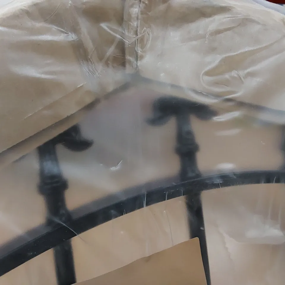 WRAPPED PINKLEY SPEAR TOP LOW BOW METAL GARDEN GATE