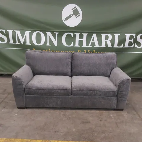 QUALITY DESIGNER HARLOW CHENILLE FABRIC UPHOLSTERED 3 SEATER SOFA