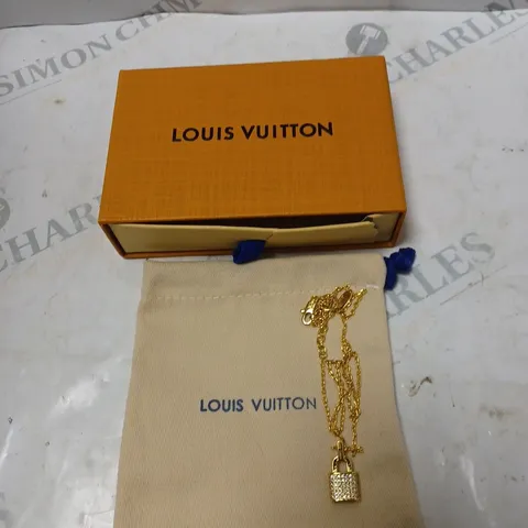 BOXED LOUIS VUITTON PADLOCK NECKLACE