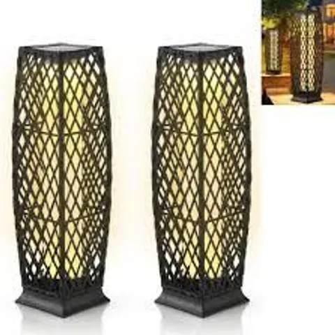 BOXED PIECES OUTDOOR SOLAR-POWERED FLOOR LAMP SET - 1 BOX