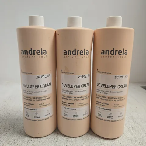 3 X 1000ML ANDREIA VEGAN DEVELOPER CREAM 20VOL
