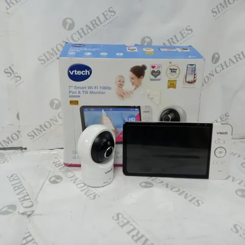 BOXED VTECH 7 INCH SMART WI-FI 1080P PAN AND TILT MONITOR