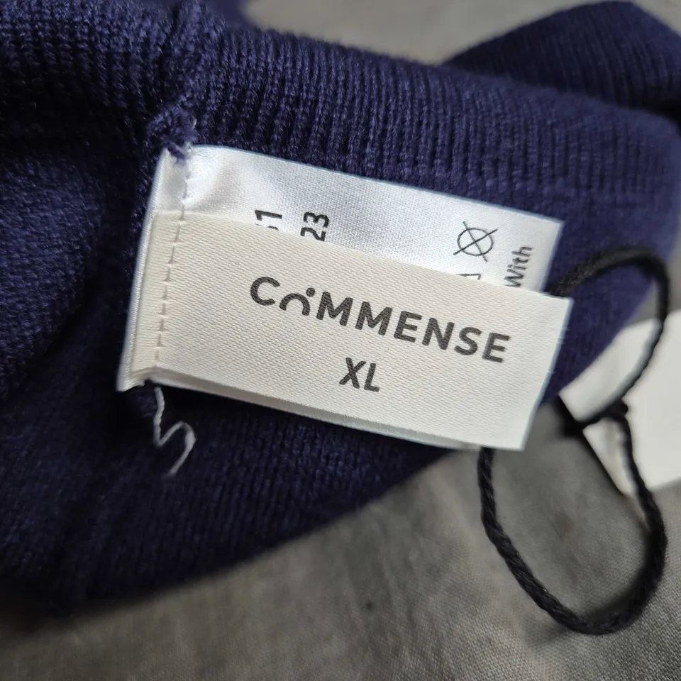 COMMENSE WOMEN'S NAVY KNITTED TOP, SIZE XL