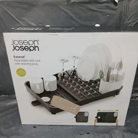 JOSEPH JOSEPH EXTENDABLE DISH RACK WITH DRAINING PLUG 